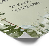 Boy Pine Tree Forest Mountain Baby shower Favoriet Poster (Hoek)