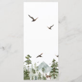 Boy Pine Tree Forest Mountain Baby shower Menu (Achterkant)