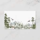 Boy Pine Tree Forest Mountain Baby shower Registry Informatiekaartje (Achterkant)