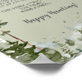 Boy Pine Tree Forest Mountain Baby Sock Hunt Poster (Hoek)