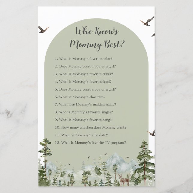 Boy Pine Tree Forest Mountain die Mama het beste k (Voorkant)