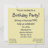  Boy Pirate Parrot, Kinderverjaardagsfeestje Kaart (Achterkant)