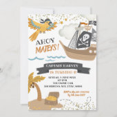 Boy Pirates Birthday Invitation Kaart (Voorkant)