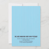 Boy Pizza Party Birthday Invitation Kaart (Achterkant)