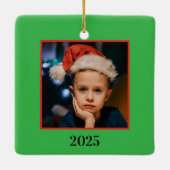 boy playing drums Christmas holiday Ornament (Achterkant)