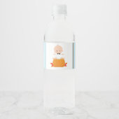 Boy Pompoen Baby shower Waterflesetiketten Waterfles Etiket (Voorkant)