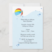 Boy Pool Birthday Party Invitation Kaart (Achterkant)
