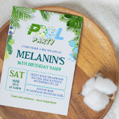 Boy Pool Party Invitation – Cool Dude Birthday Kaart