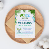 Boy Pool Party Invitation – Cool Dude Birthday Kaart