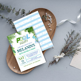 Boy Pool Party Invitation – Cool Dude Birthday Kaart