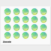 Boy Pool Party Ronde Sticker (Vel)