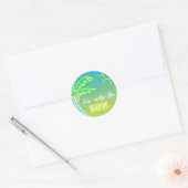 Boy Pool Party Ronde Sticker (Envelop)