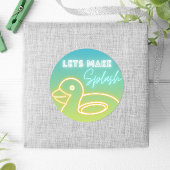 Boy Pool Party Ronde Sticker