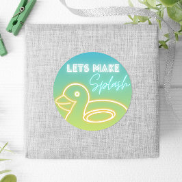 Boy Pool Party Ronde Sticker