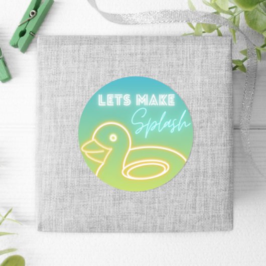 Boy Pool Party Ronde Sticker