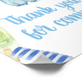 Boy Popsicle Baby shower Bedankt voor je komst Poster (Hoek)