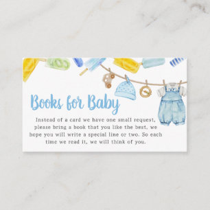 Boy Popsicle Baby shower Boeken voor Baby Informatiekaartje