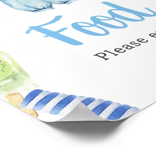 Boy Popsicle Baby shower Eten Poster (Hoek)