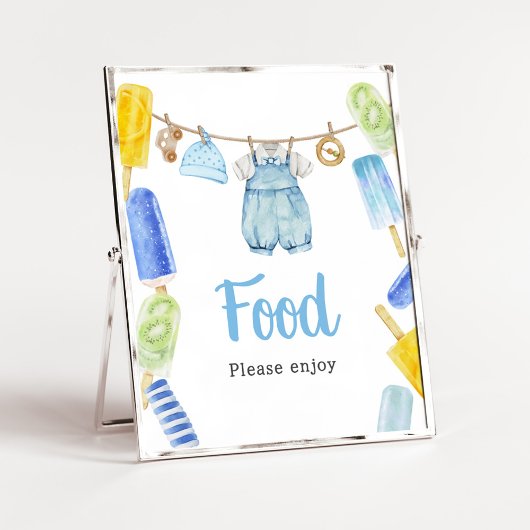 Boy Popsicle Baby shower Eten Poster