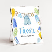 Boy Popsicle Baby shower Favors Poster