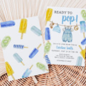 Boy Popsicle-Baby shower Kaart