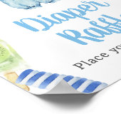 Boy Popsicle Baby shower Luier Raffle Poster (Hoek)