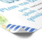 Boy Popsicle Baby shower Mom Osa Bar Poster (Hoek)