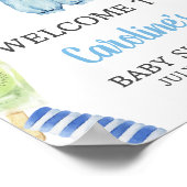 Boy Popsicle Baby shower Welkom Poster (Hoek)