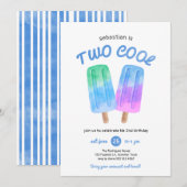 Boy Popsicle Summer 2nd Birthday Kaart (Voorkant / Achterkant)