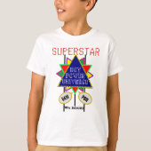 Boy Power Universe Navy Blauwe Superster T-shirt (Voorkant)