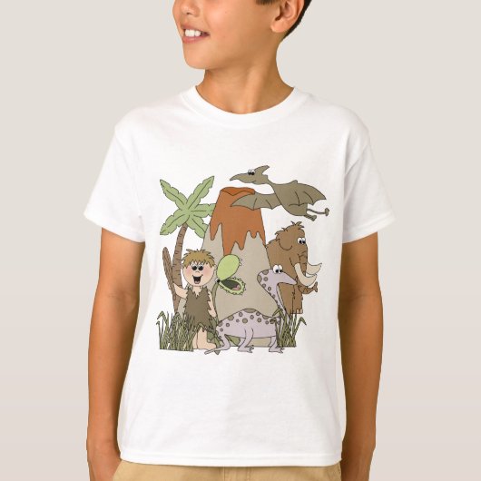 Boy Prehistorische Life T-shirt (Voorkant)