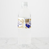 Boy Prince Baby shower Waterflesetiketten Waterfles Etiket (Achterkant)