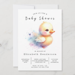 Boy Printable Duck Baby shower Kaart