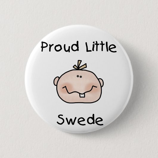 Boy Proud Swedish Baby Ronde Button 5,7 Cm (Voorkant)