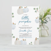 Boy Pumpkin-Baby shower Kaart (Staand voorkant)