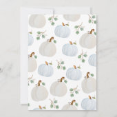 Boy Pumpkin-Baby shower Kaart (Achterkant)