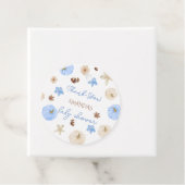 Boy Pumpkin Blue Baby shower dank u Bedankjes Labels (In situ)