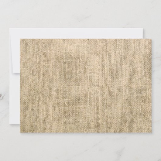 Boy Pumpkin Eerste Verjaardag Uitnodiging Burlap B (Achterkant)