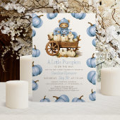 Boy Pumpkin Harvest Autumn Baby shower Kaart