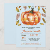 Boy Pumpkin Herfst Baby shower Uitnodiging (Voorkant / Achterkant)