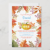 Boy Pumpkin Herfst Birthday Uitnodiging (Voorkant)