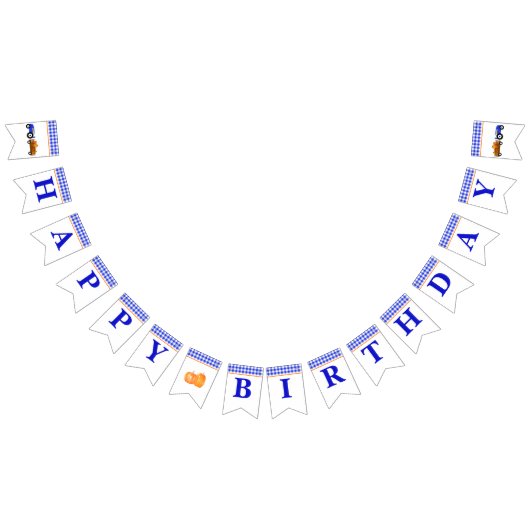 Boy Pumpkin Patch Tractor Blue Birthday Banner (Alle)
