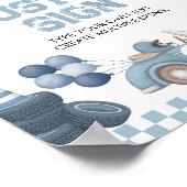 Boy Race Car Birthday Party Table Sign Poster (Hoek)