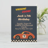 Boy Racing Birthday Kaart (Staand voorkant)