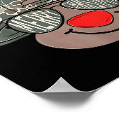 Boy Reindeer Hat Camo Hat Merry Christmas Xmas Boy Poster (Hoek)