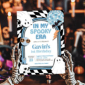 Boy Retro Ghost Halloween Verjaardag Kaart