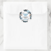 Boy Retro Ghost Halloween Verjaardag Ronde Sticker (Tas)