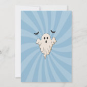 Boy Retro Halloween Spooky Vibes Blue Verjaardag Kaart (Achterkant)