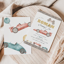 Boy Retro Race Car Birthday Party