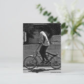Boy Riding Bike Briefkaart (Staand voorkant)